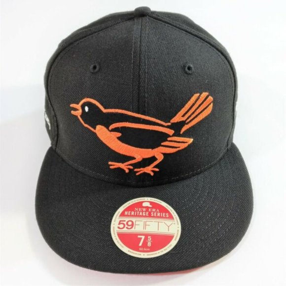 Baltimore Orioles Hat Cap - Size 7 5/8 - New Era 59Fifty Heritage Series - MLB - Picture 1 of 8